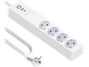 Ciabatta con 4 prese (MAX 16A) SHUKO + 2 USB 2.1A per ricarica Smartphone WiFi per la Casa Intelligente - Alimentazione 230Vac - TUYA