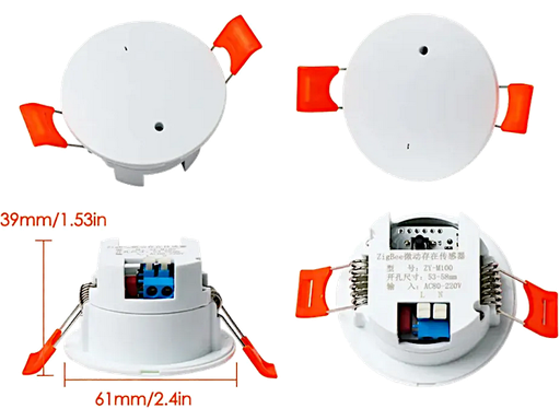 TUYA - Sensore di presenza ad incasso WiFi - Alimentazione 230Vac