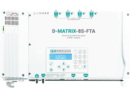 Centrale TV Hotel compatta 2 Flexcam D-MATRIX-8S-8T Fracarro