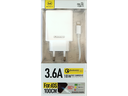 Alimentatore Super Flash Charger 3.6A USB + Cavetto per IOS