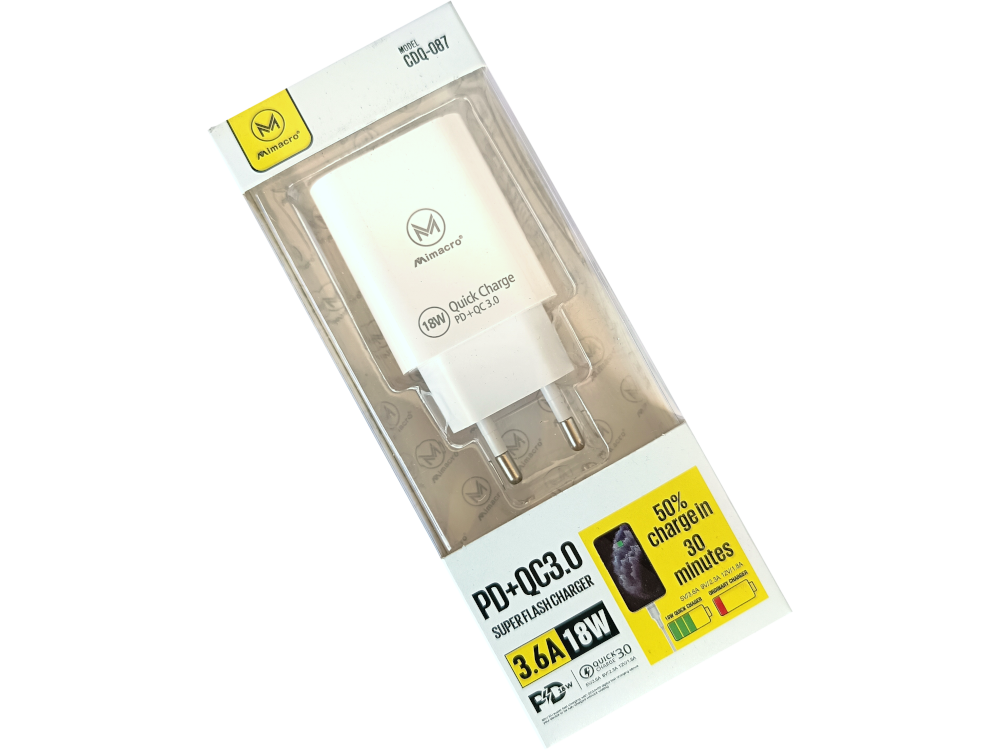 Alimentatore Super Flash Charger KIT 3.6A Type-C + USB