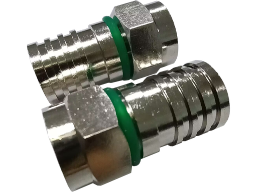 Connettore a crimpare per cavo da 6.7mm con 2 ORING verdi - Conf. 50Pz