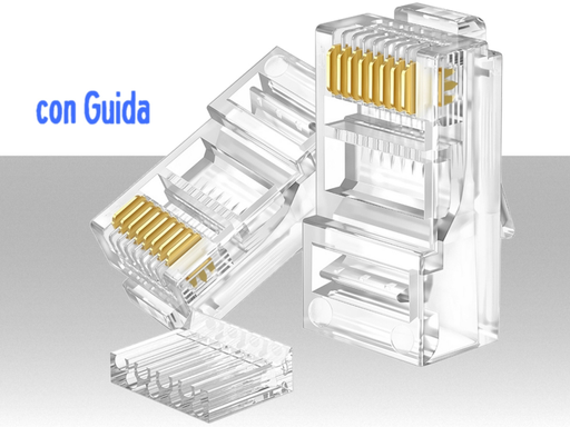 Connettore RJ45 Cat.6 con Guida Integrata – Confezione da 100pz
