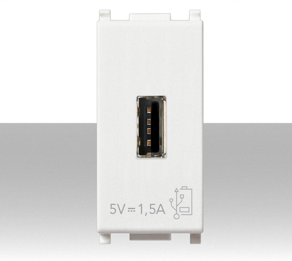 Presa USB alimentazione 5V 1,5A bianco Vimar 14292