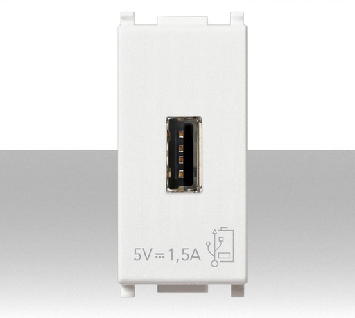 Presa USB alimentazione 5V 1,5A bianco Vimar 14292