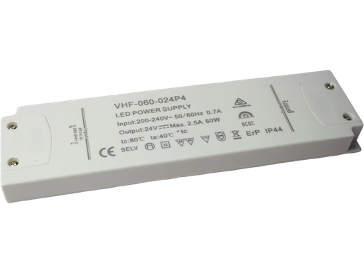 Alimentatore LED ultra piatto 24V 60W IP44 - Protetto dalla polvere