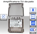 Amplificatore TV da Palo UHF 30dB Regolabile con Filtro 5G - Soluzione Professionale Made in EU