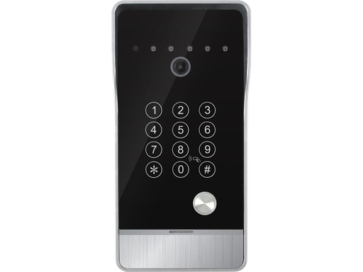 Unità esterna per Videocitofono 2 FILI con 1 tasto, tastiera e lettore RFID compatibile TUYA