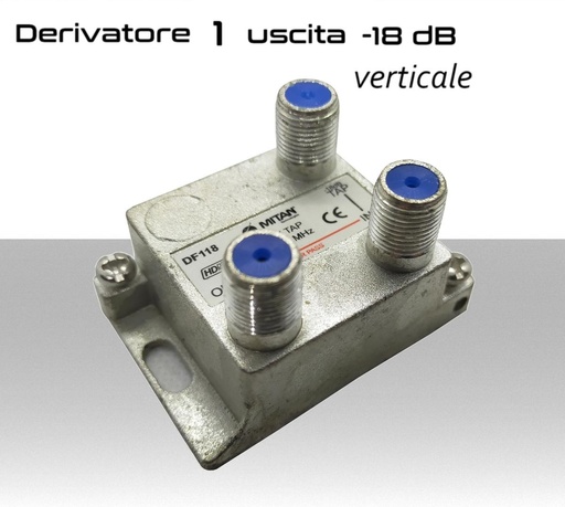 Derivatore Antenna 1 Uscita Verticale -18dB con Passante DC
