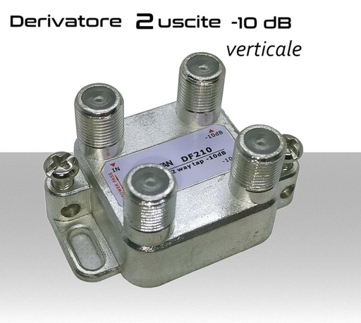 Derivatore Antenna 2 Uscite Verticale -10dB con Passante DC