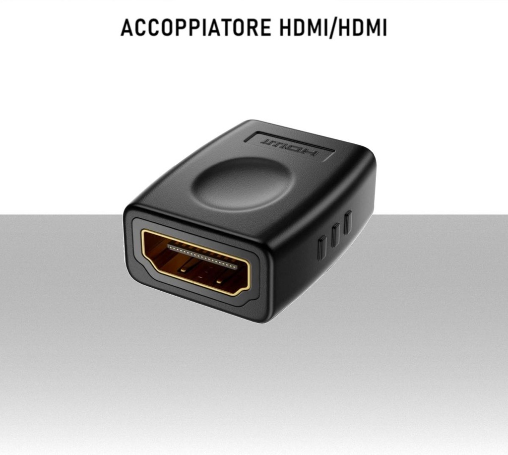 Adattatore HDMI per collegare 2 cavi HDMI prolunga con supporto risoluzione 4K