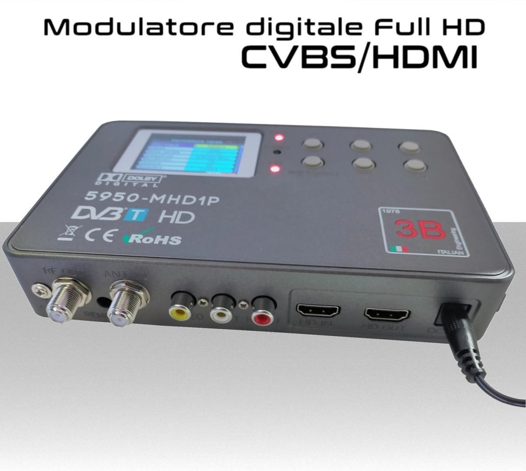 Modulatore HDMI digitale con risoluzione FULL HD 1080p CVBS/HDMI 