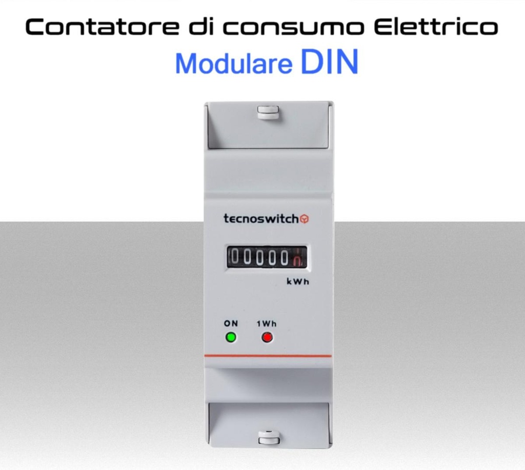 Contatore elettrico di consumo privato luce modulare monofase analogico CE102DI