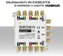 Multiswitch 5 ingressi sat+ dtv 5 passanti  a 4 utenze