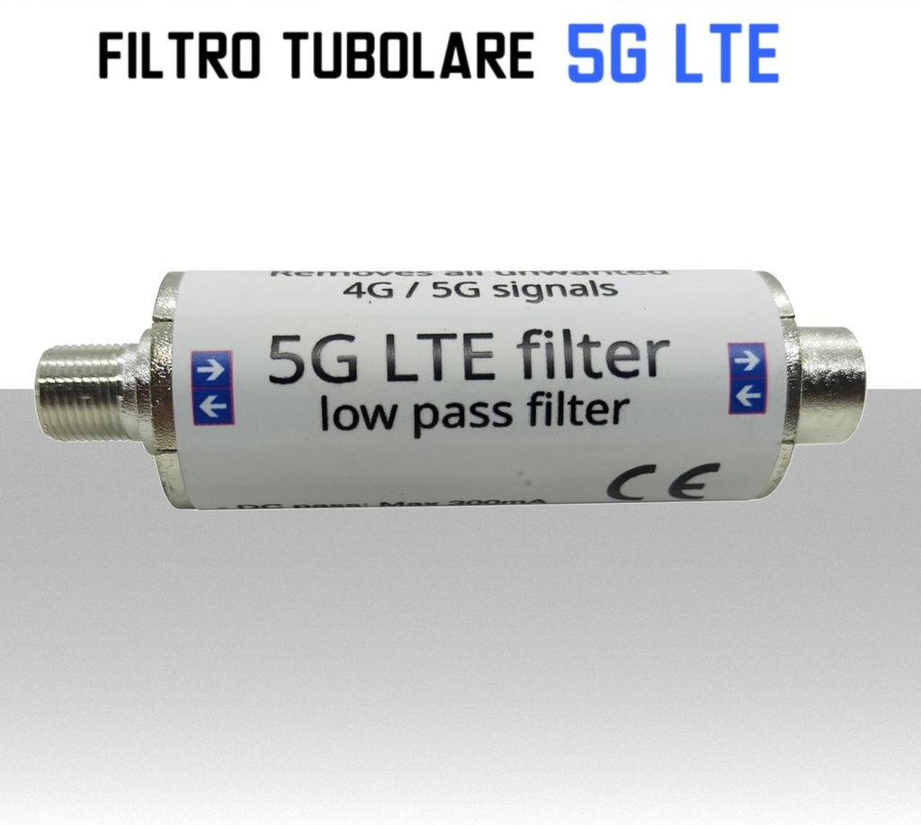 Filtro antidisturbo lte 5G  banda UHF 21-48  tubolare coassiale antenna TV schermato 