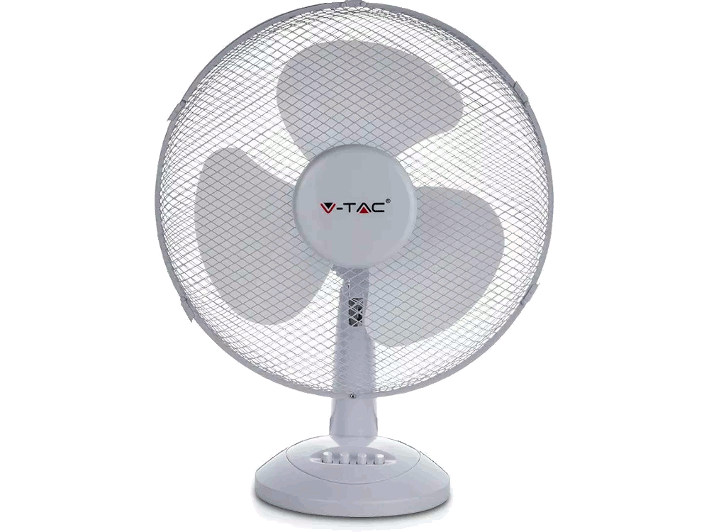 40W Desk Fan With Kock Down Base 4 Buttons 3 Blades (12 Inch)