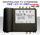 Centralino Antenna TV 4 Ingressi 128dBuV@35dBc Pressofusione