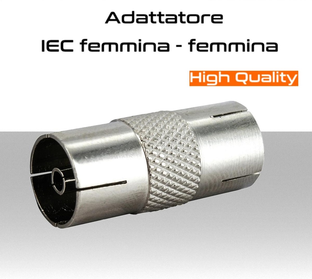 Adattatore IEC femmina - IEC femmina - Conf. 100pz