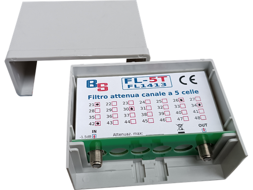 Filtro attenua canale 5 celle (-12dB)