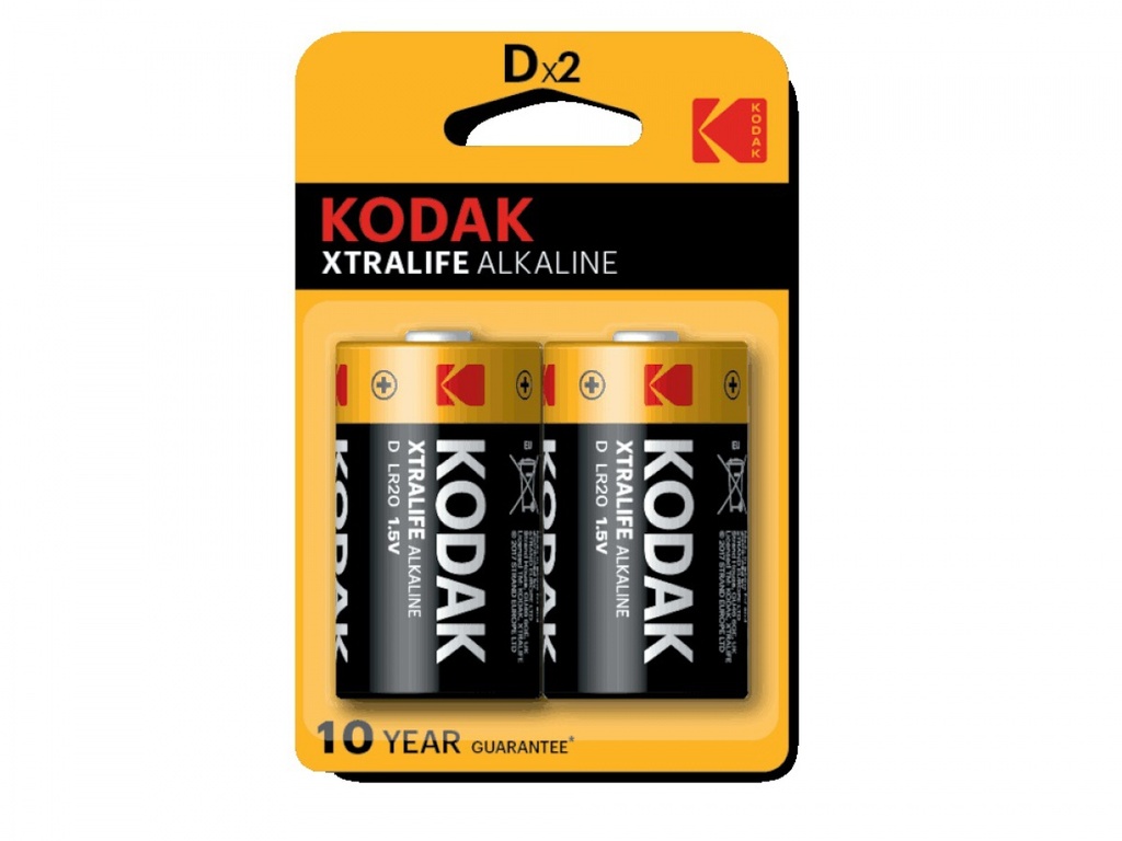 Kodak XTRALIFE alkaline D battery (confezione 2pz.)