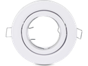 Portafaretto LED da Incasso Rotondo GU10 e GU5.3 (MR16) Colore Bianco Orientabile - Foro 74mm