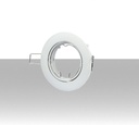Portafaretto LED da Incasso Rotondo GU10 e GU5.3 (MR16) Colore Bianco Orientabile - Foro 74mm