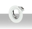 Portafaretto LED da Incasso Rotondo GU10 e GU5.3 (MR16) Colore Bianco - Foro 73mm
