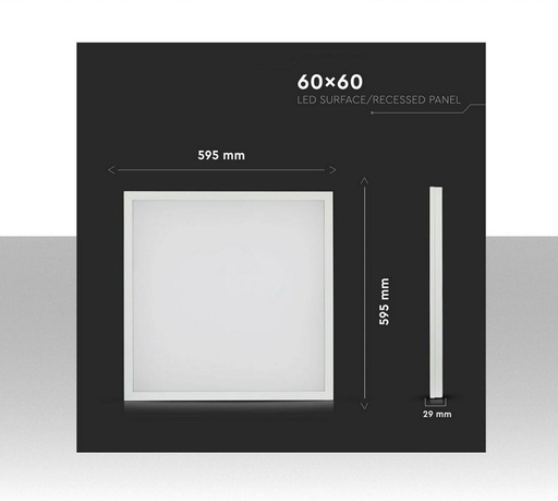 Plafoniera LED soffitto 60x60 cm luce naturale 4000K 3200 lumen quadrata
