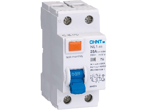 Interruttore differenziale 25A puro 2 Poli CHINT NL1-63 30MA Tipo A - 2 Moduli - 200209