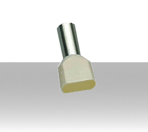 Puntalini per cavo da 2x16mmq - Colore Latte - Confezione 100Pz