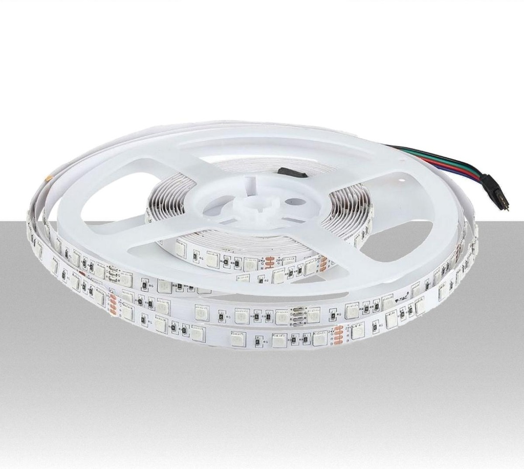 Striscia LED SMD5050 - 60 LEDs 24V RGB IP20 5M - Rolla da 5 metri - Lumen: 600/m