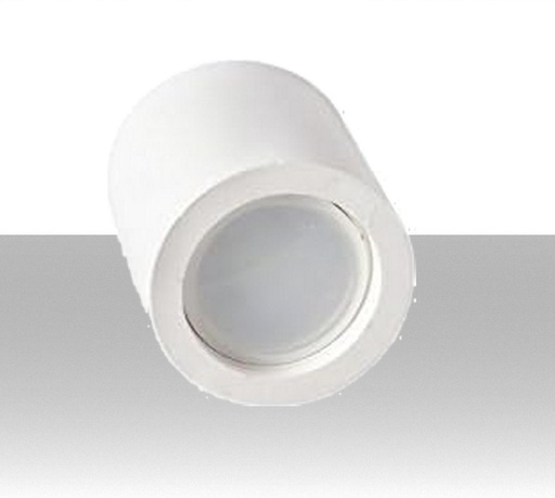 Portafaretto LED Montaggio a Plafone Rotondo GU10 e GU5.3 (MR16) - Corpo in Gesso Bianco