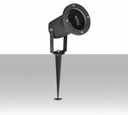 Faretto da giardino con Portalampada GU10 Orientabile Colore Nero IP44 per giardino