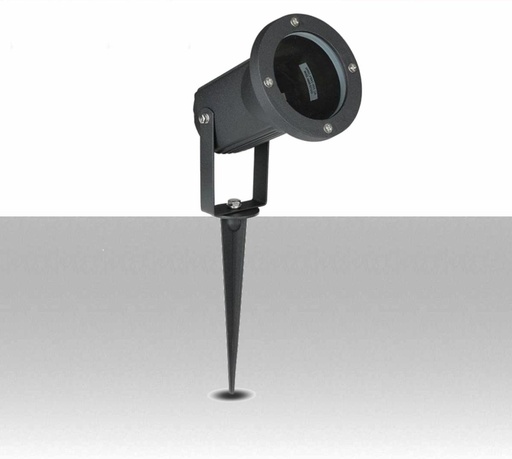 Faretto da giardino con Portalampada GU10 Orientabile Colore Nero IP44 per giardino
