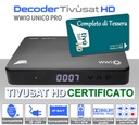 Decoder tivusat HD con scheda inclusa UnicoPro PVR compatibile DAZN