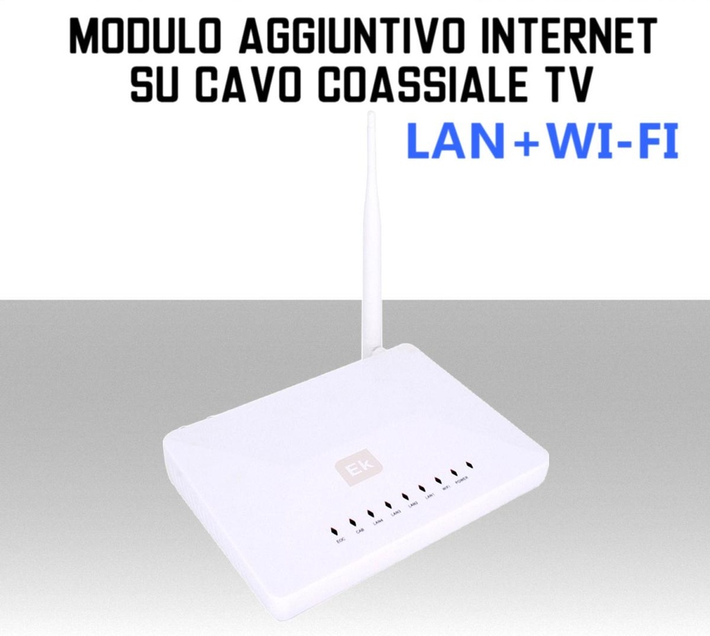 Estensore di segnale internet aggiuntivo del sistema Ekoax LAN+Wireless