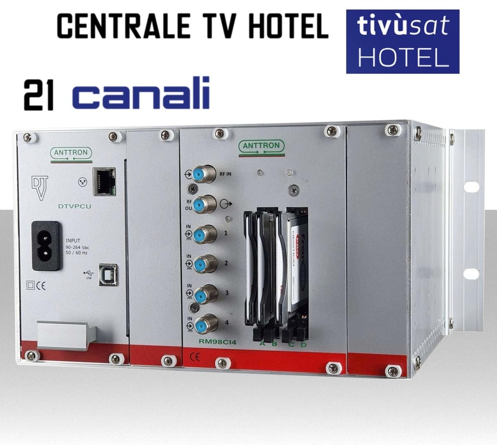 Centrale TV Hotel 21 canali HD tivusat ANTTRON CMI88CI3TVS
