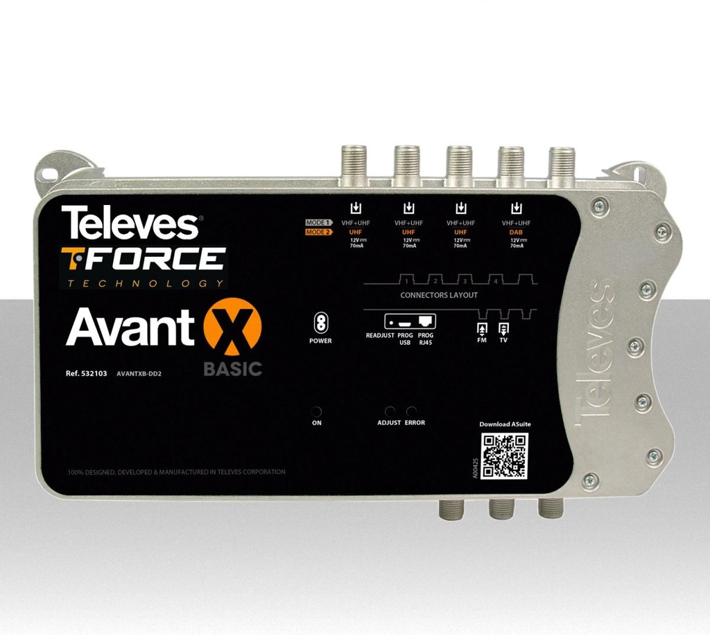 Centrale TV programmabile 5 ingressi Avant X Basic Televes 532103