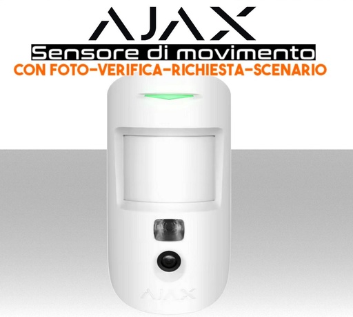 Rilevatore di movimento wireless con foto analisi e richiesta Ajax MotionCam PhOD