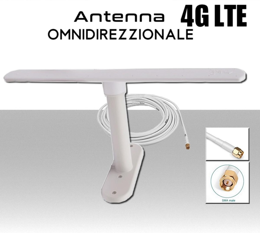 Antenna 4G Omnidirezionale internet da esterno ed interno per aumentare le prestazioni del router modem 4G