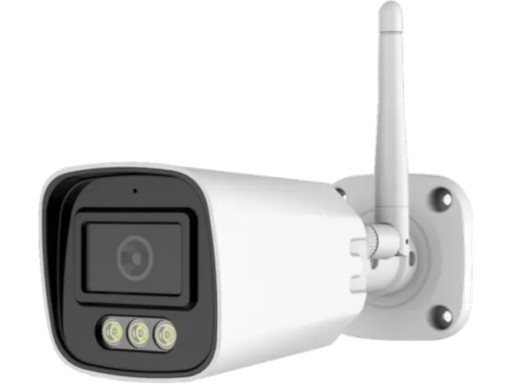 Telecamera WiFi 4MP Bullet TUYA - Lente 3.6mm con slot memoria SD - Audio bidirezionale - Full Color - In metallo