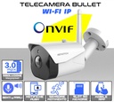 Telecamera bullet WI-FI onvif da 3MP lente 3.6 mm IP65 con Microfono incorporato