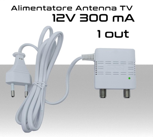 [SA2721] Alimentatore antenna TV da 300mA 12V tipo switching ad 1 uscita