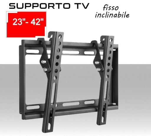 [SA2307] Supporto TV fisso a muro universale inclinabile per tv piatte da 23"a 42"pollici vesa compatibile