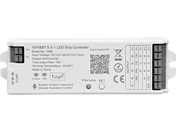 [LA030] Controller LED TUYA WiFi & Bluetooth a 5 canali per strisce 12/24V MAX 15A