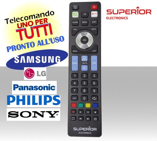 [SA2312] Telecomando universale per TV LG Samsung Sony Philips e Panasonic