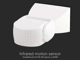 [SKU-23161] Sensore di Movimento a Infrarossi 180° - Potenza Max. 300W - Montaggio a Parete - Colore Bianco - Grado di protezione IP65
