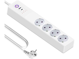 [STWA4B] Ciabatta Intelligente 4 SHUKO + USB + Type-C (65W) WiFi TUYA