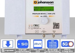 [MS3323] Centralina TV programmabile a Filtri 5 ingressi VHF-UHF 65dB Johansson 6701