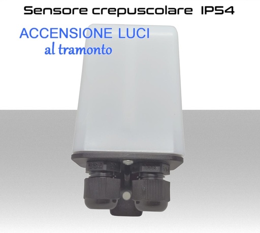 [SA2861] Sensore crepuscolare da esterno IP54 interruttore unipolare per accensione luci esterne ITACA CR101ES